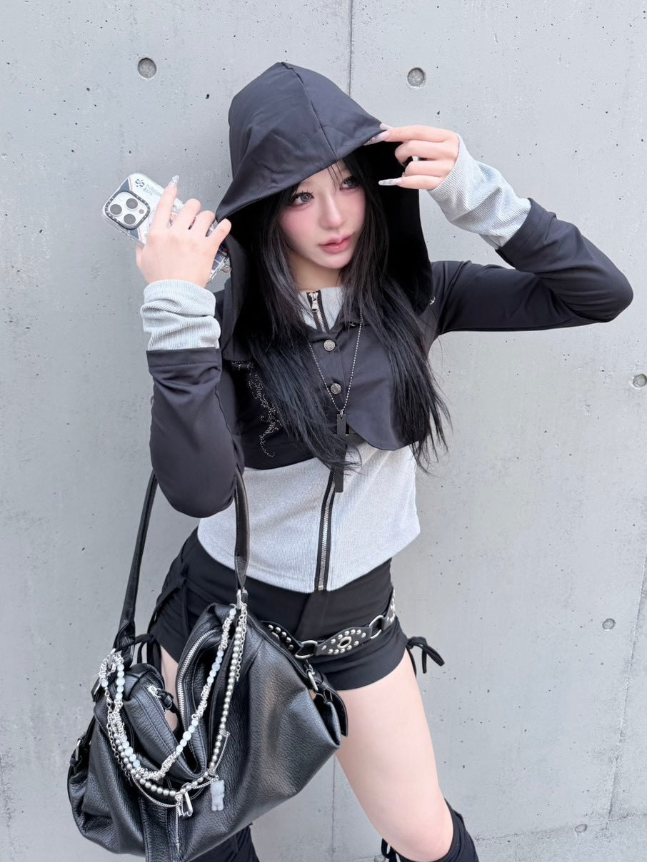 3/1 20:00発売 受注制【nmtc +】bi color vintage zip up hoodie / 【エヌエムティーシープラス】バイカラービンテージジップアップパーカー (2color)