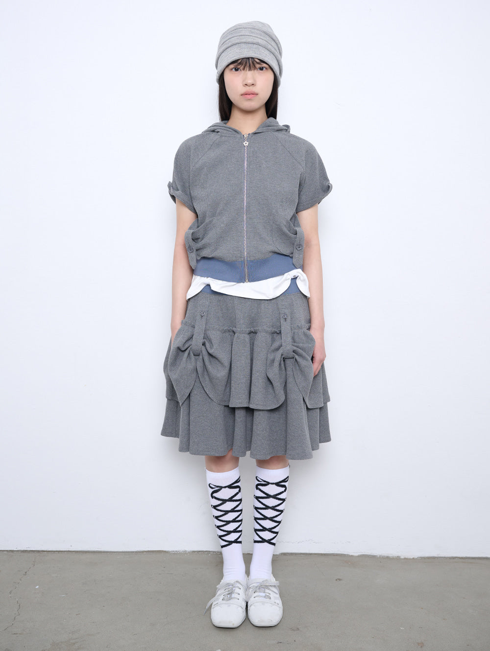 【TUOMIO】ROLLING HOODED ZIP-UP