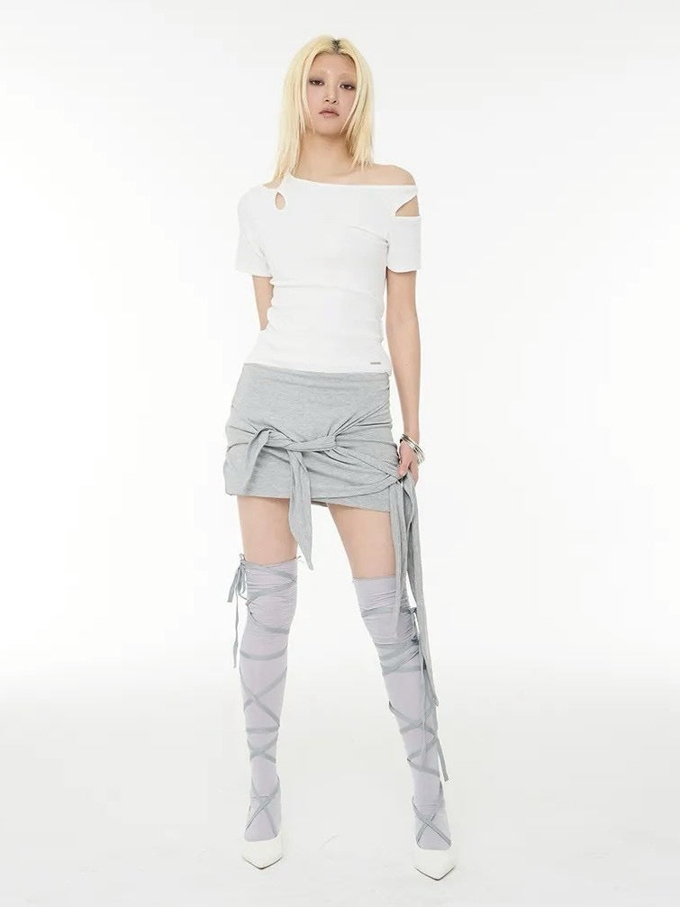 【ROCK CAKE】Shoulder Cutout Top