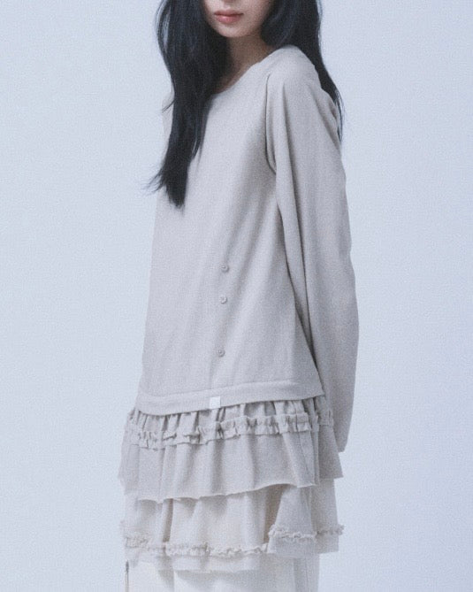 【TUOMIO】FRILL LAYERED LONG SLEEVE