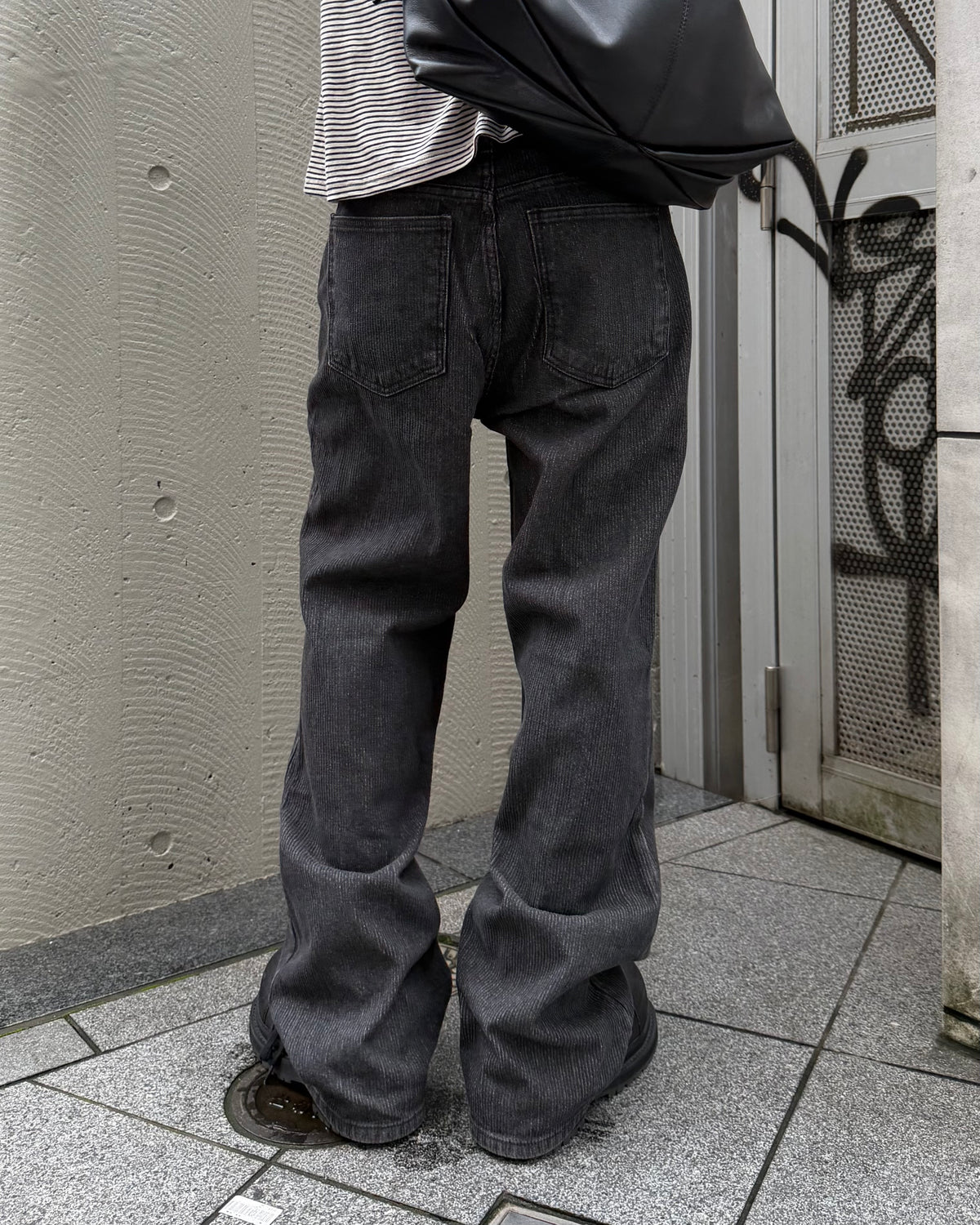 東京店WEB限定受注制【Chikashitsu +】shadow stripe denim pants (2color)