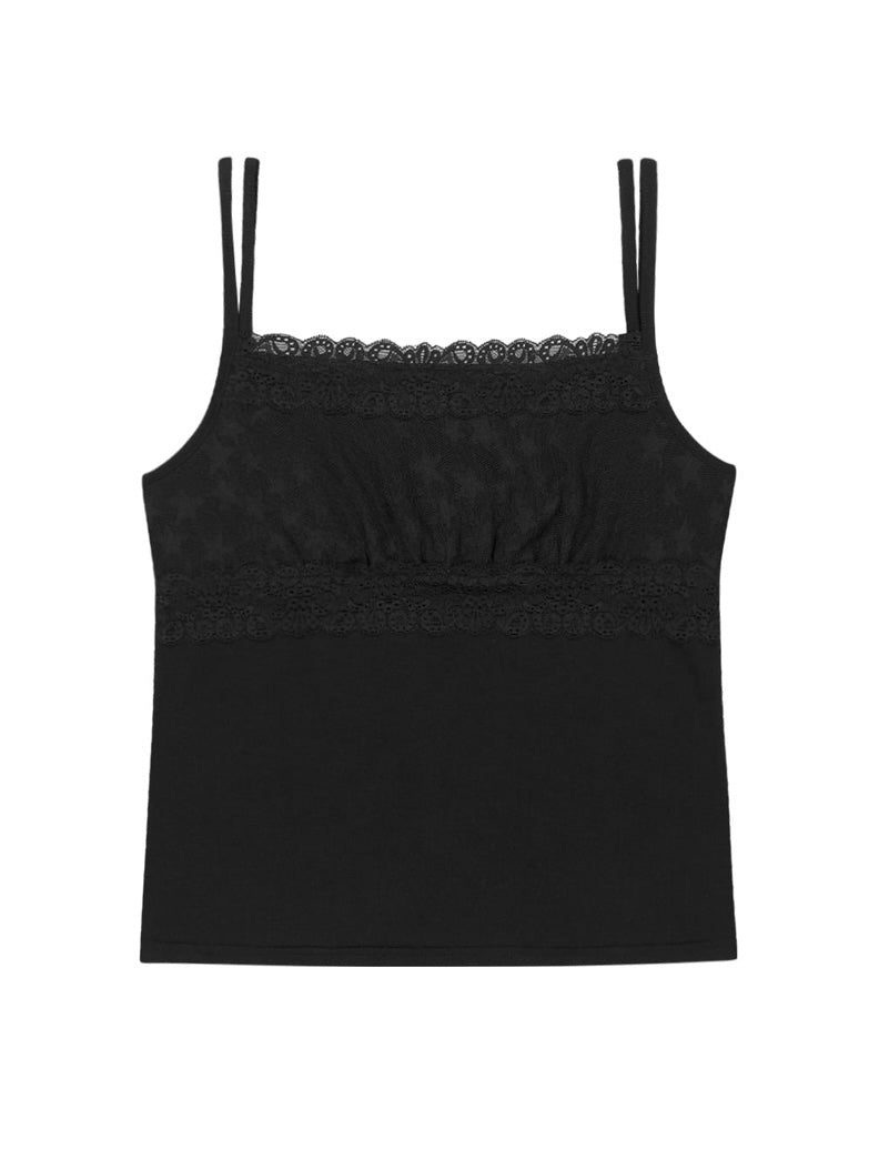 【OJOS】Double Strap Lace Sleevless