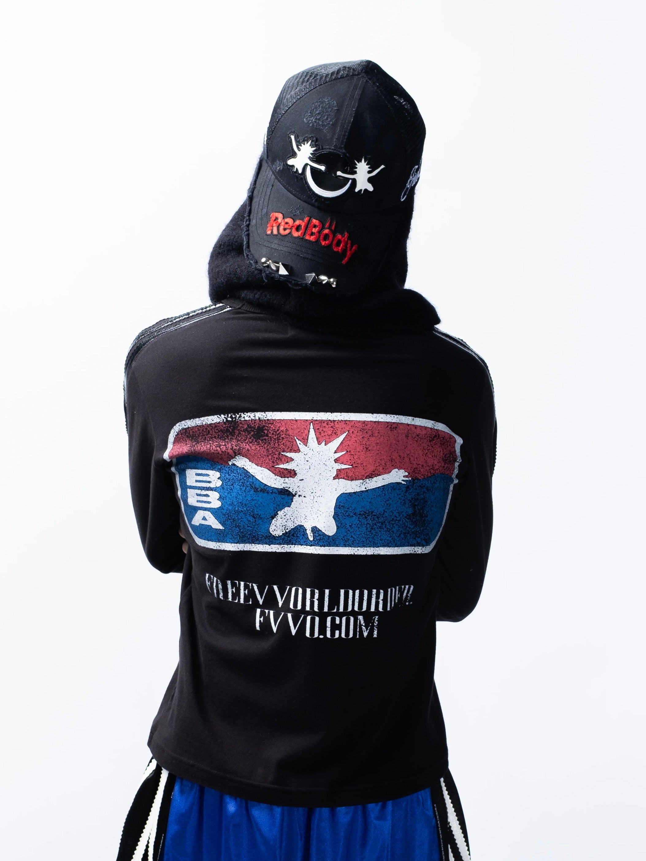 【F.V.V.O】Parody Logo Slim-Fit Long Sleeve Tee