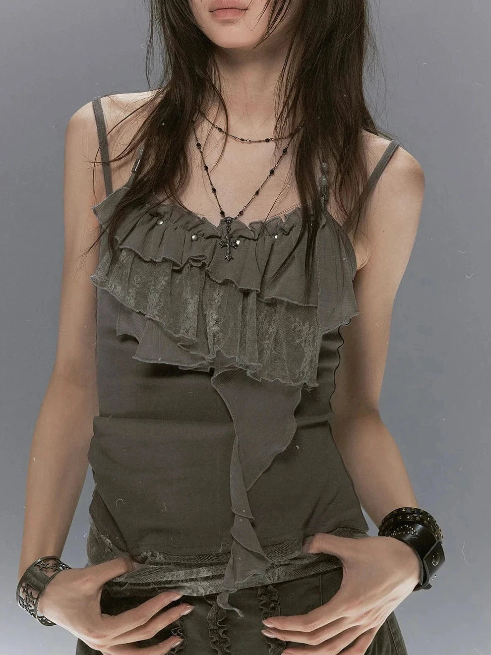 【Cest Nous】Lace beaded camisole