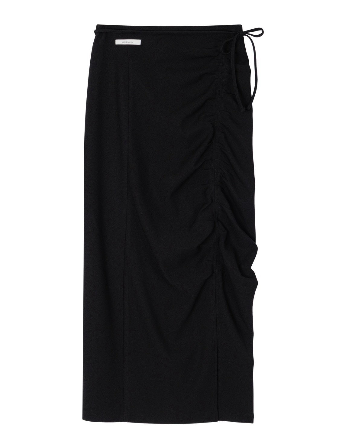 【Uglyshadow】RUCHED LONG TIE SKIRT