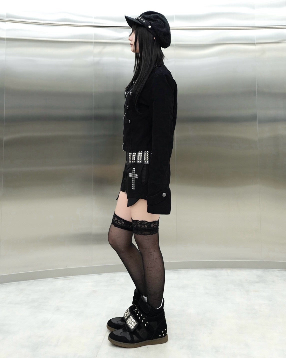受注制【Never mind the XU】Napoleon grunge denim jacket (2color)