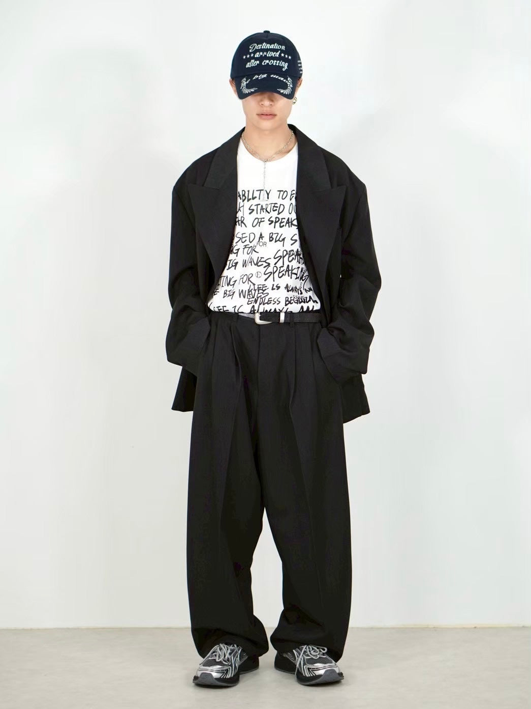 受注制【Chikashitsu +】easy semi wide slacks