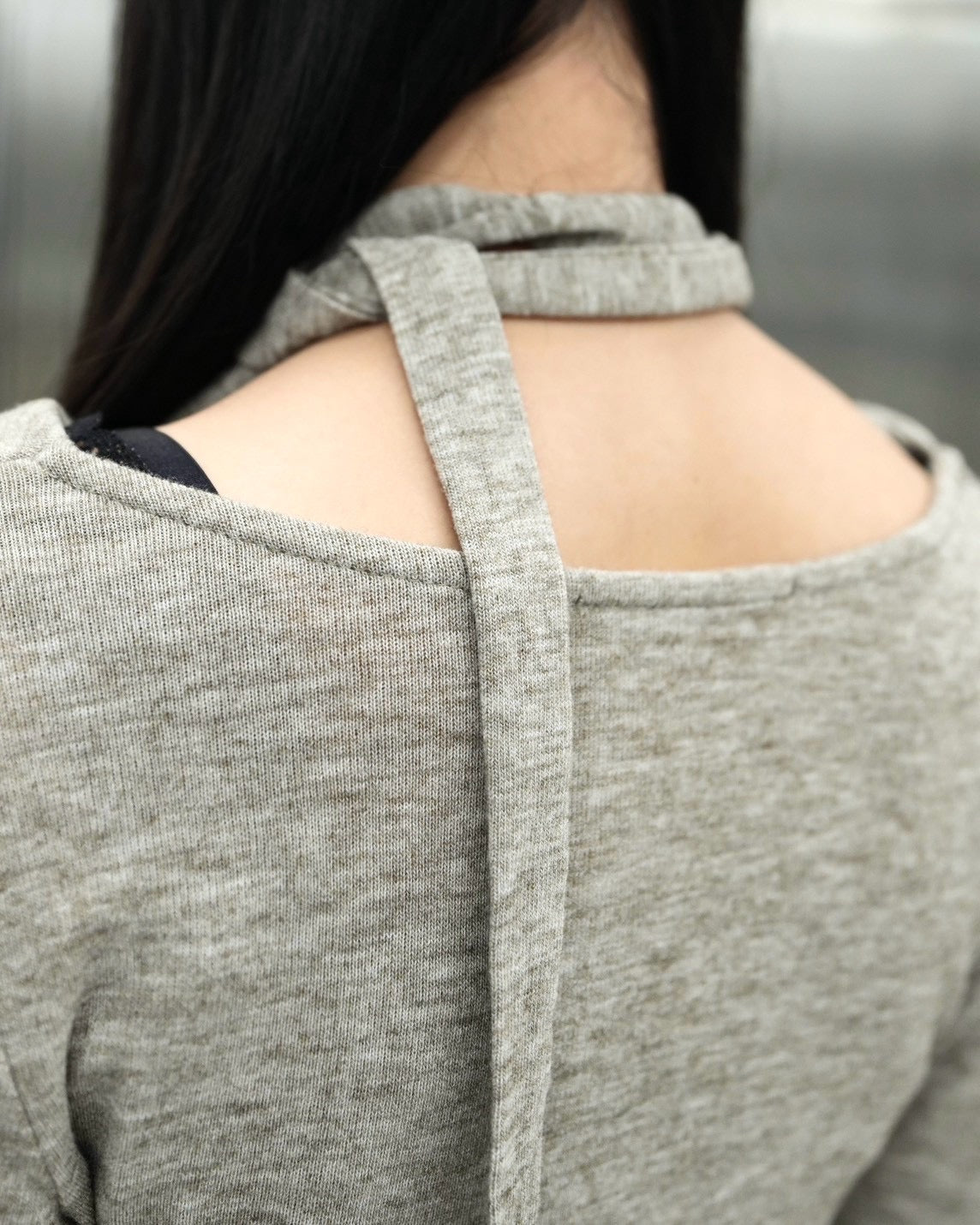 受注制【Never mind the XU】Draped ruched tie set top (4color)