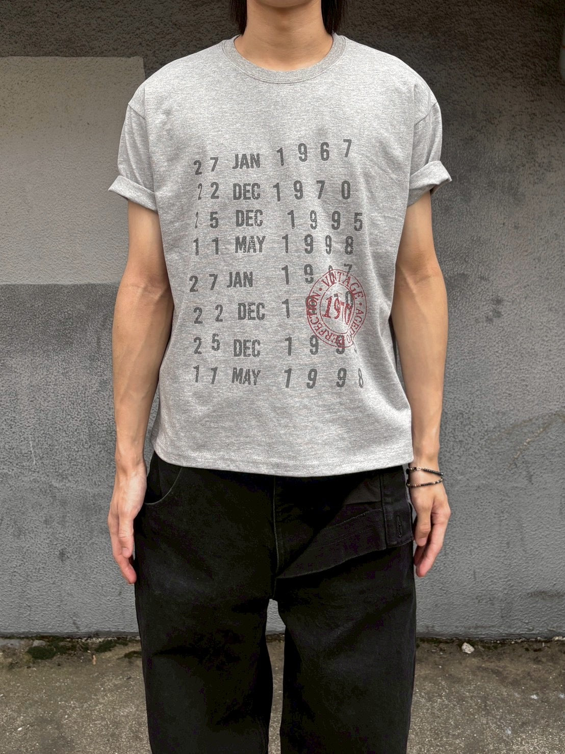 受注制【nmtc+】Washed Semi Crop Lettering Tee (3color)