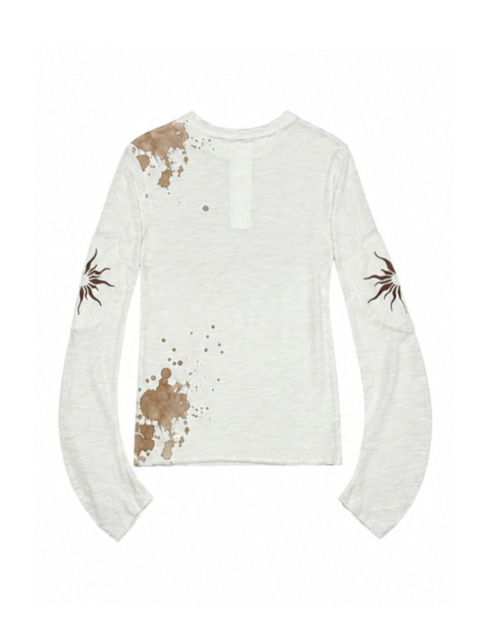 国際配送【Never mind the XU】paint graphic henley long sleeve