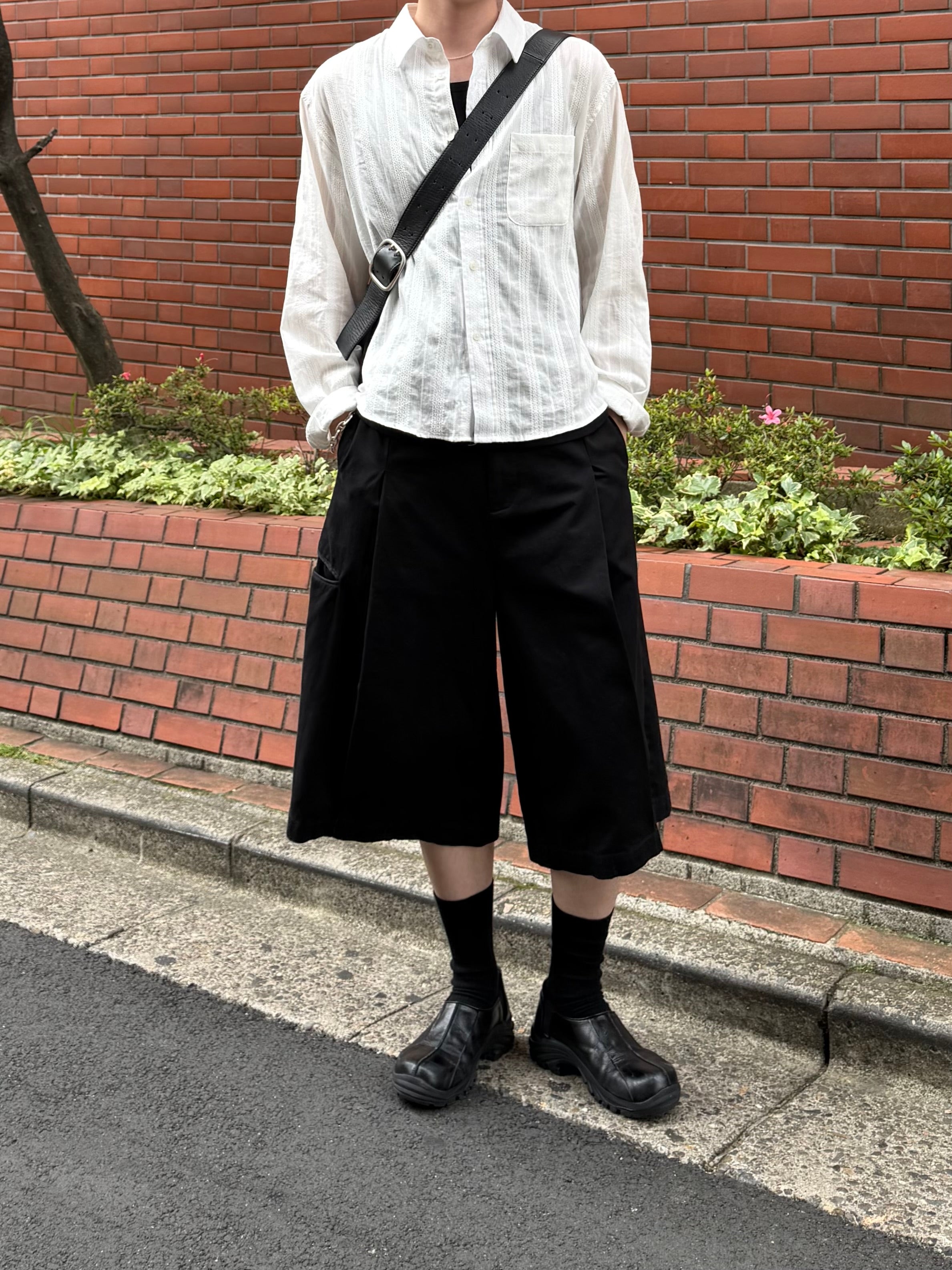 東京店WEB限定受注制【Chikashitsu +】cropped linen shirt – PRESSING