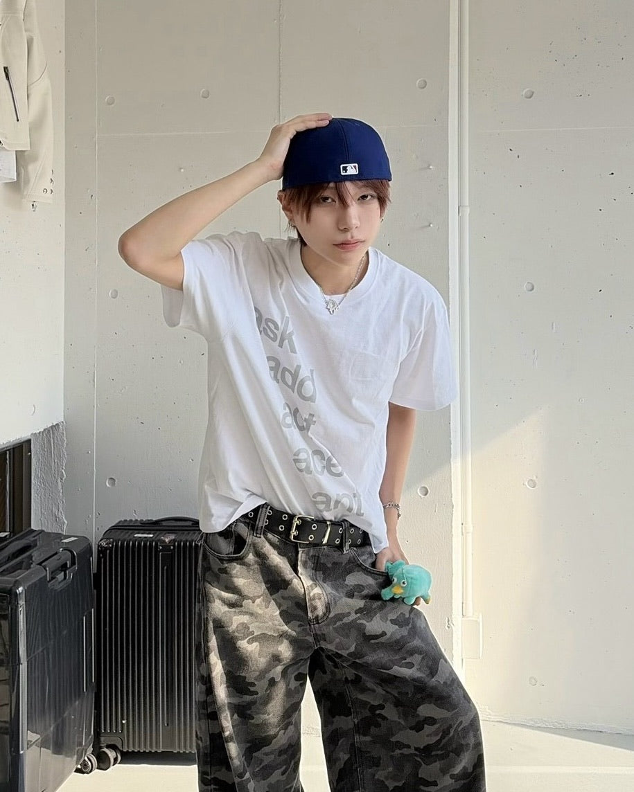 受注制【LUV CODE】inspired lettering t shirt (4color)