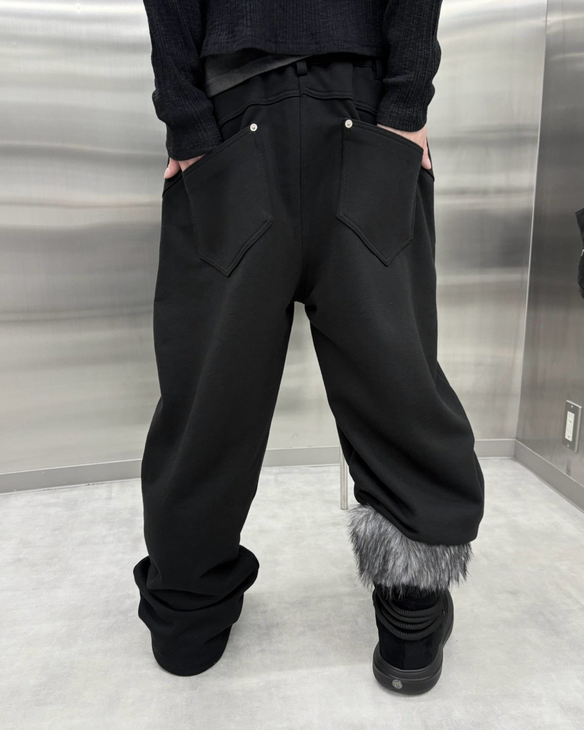 受注制【nmtc+】Curved Seam Wide Sweat Pants (2color)