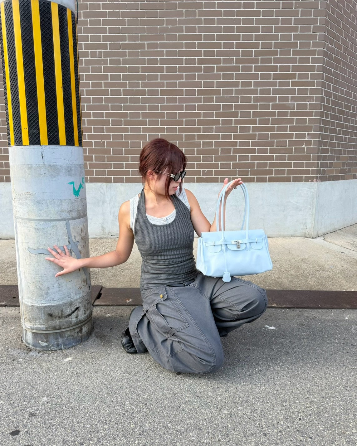 【OaKS】Deep-dyed Cut-out Pants (2color)