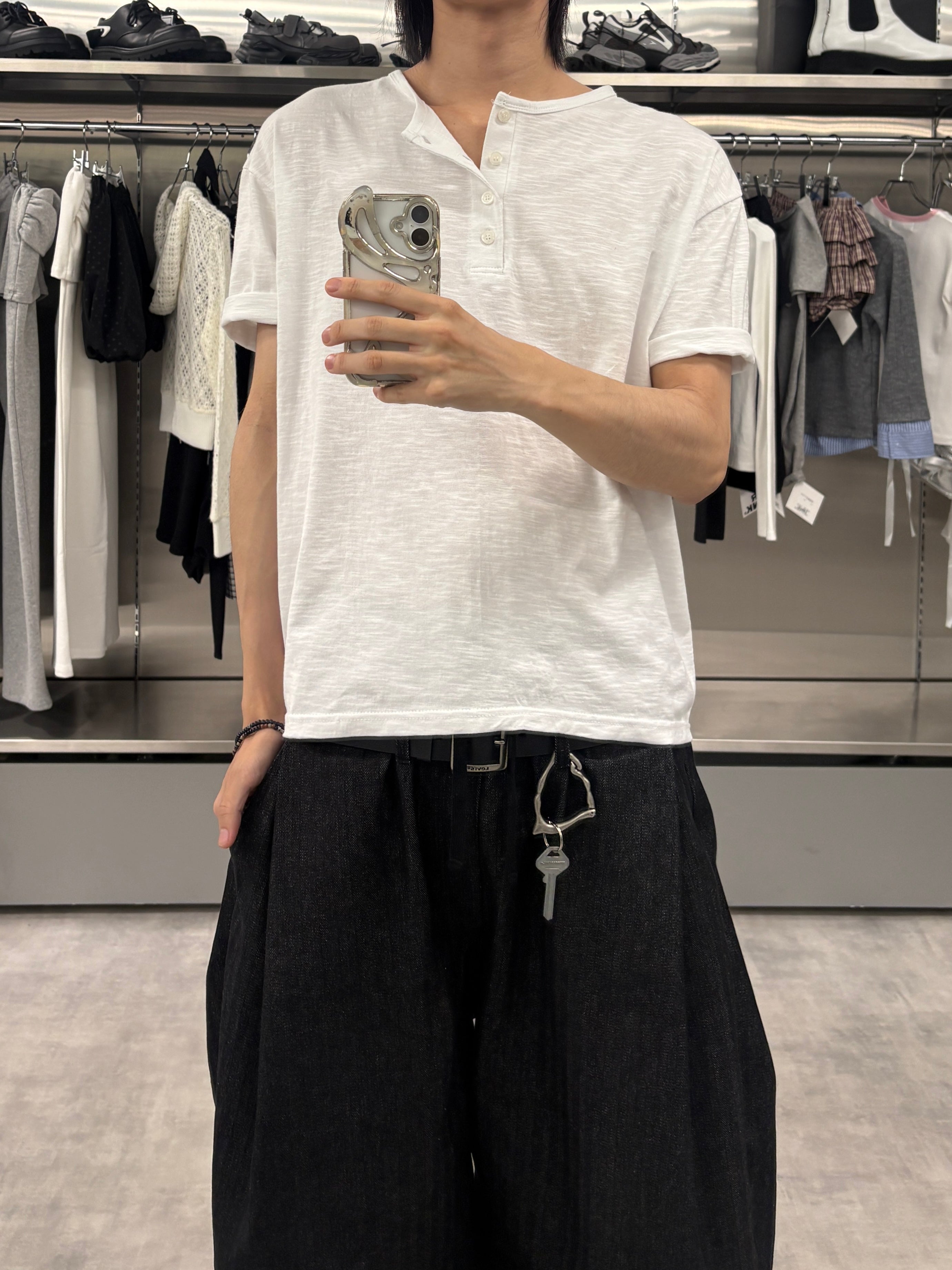 【youll】basic henley neck tee (2color)