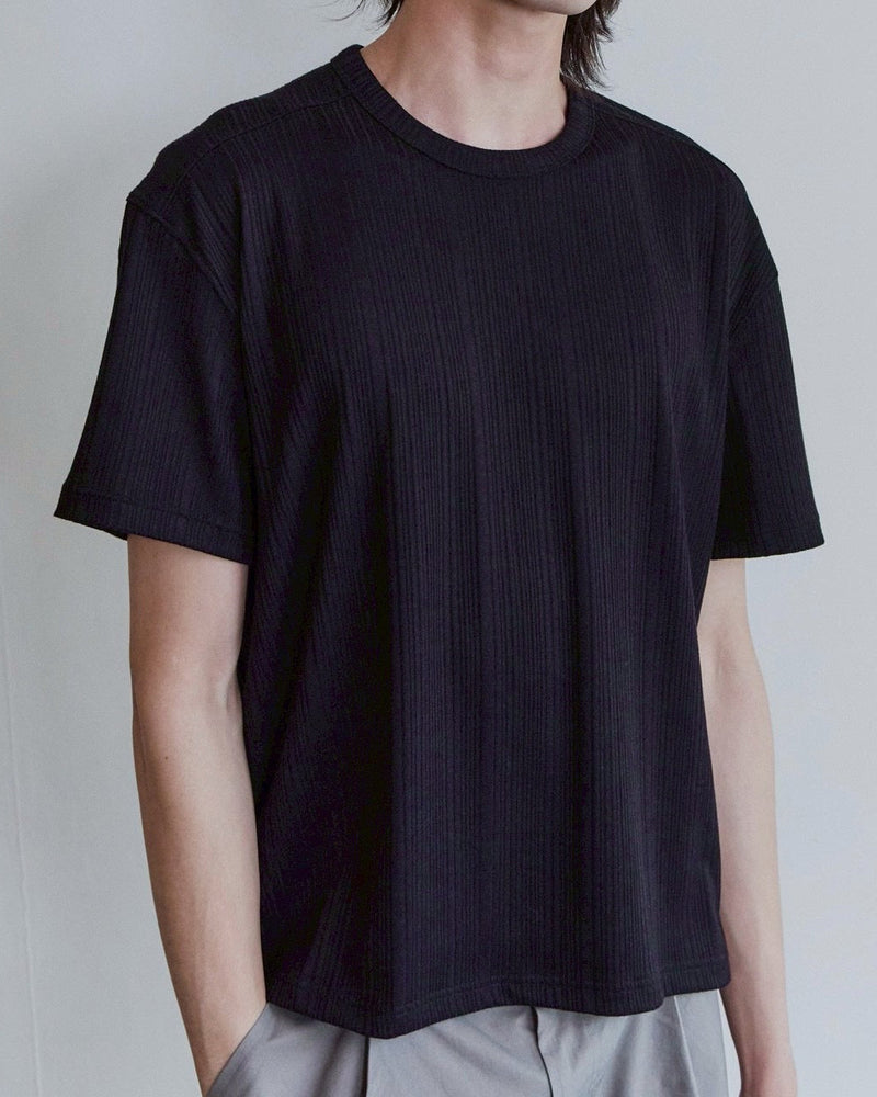 【Waviness】Rib Textured T-shirts