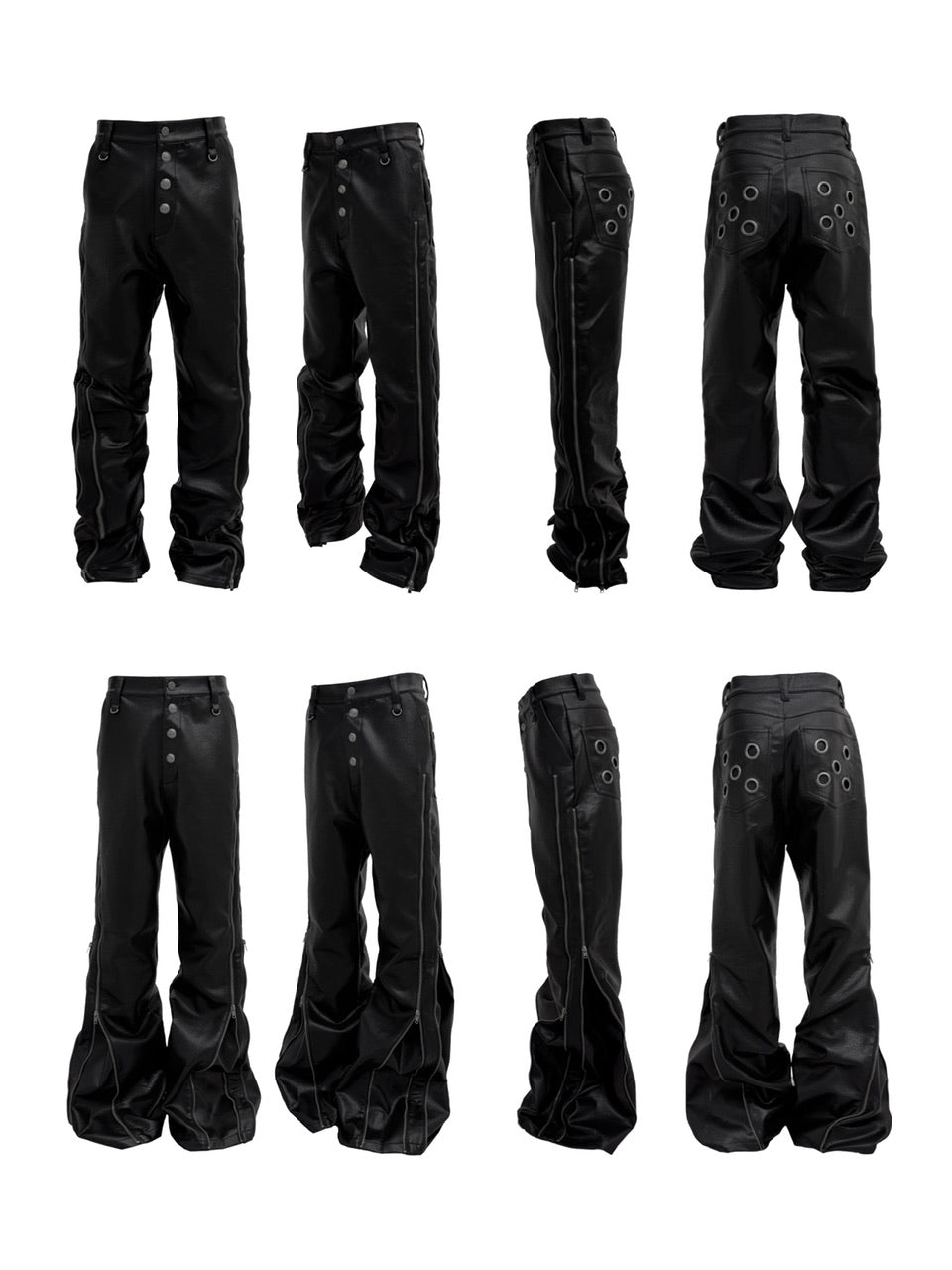 【Rosen Kreuz】MULTI-ZIP GUARD LEATHER PANTS
