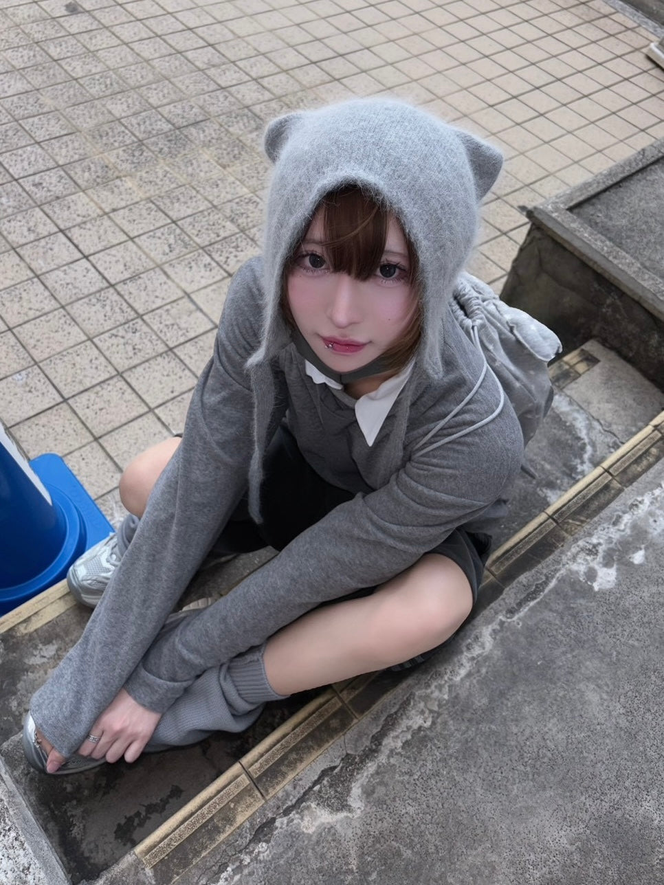 3/1 20:00発売 受注制【nmtc +】anngora cat knit cap / 【エヌエムティーシープラス】アンゴラキャットニットキャップ (3color)