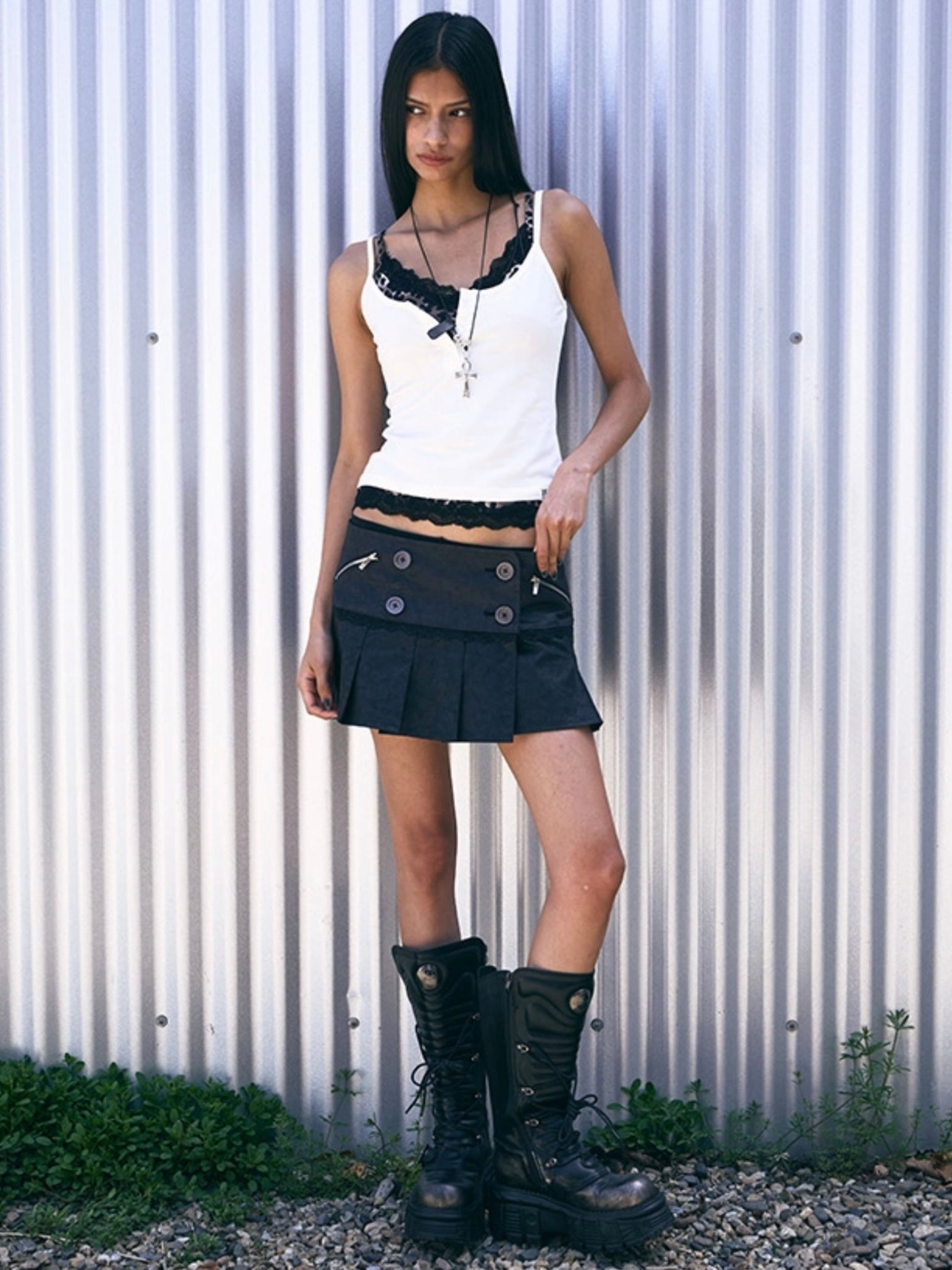 6/6 20:00発売【NOT KNOWING】Lace Layered Cami Set