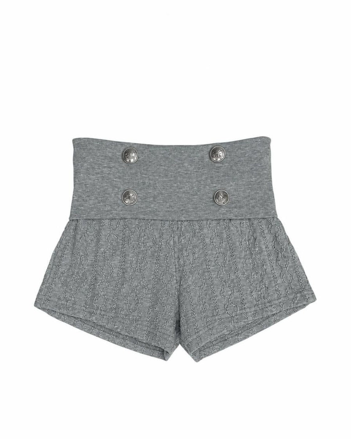 受注制【nmtc+】Double Button Knit Micro Shorts (2color)