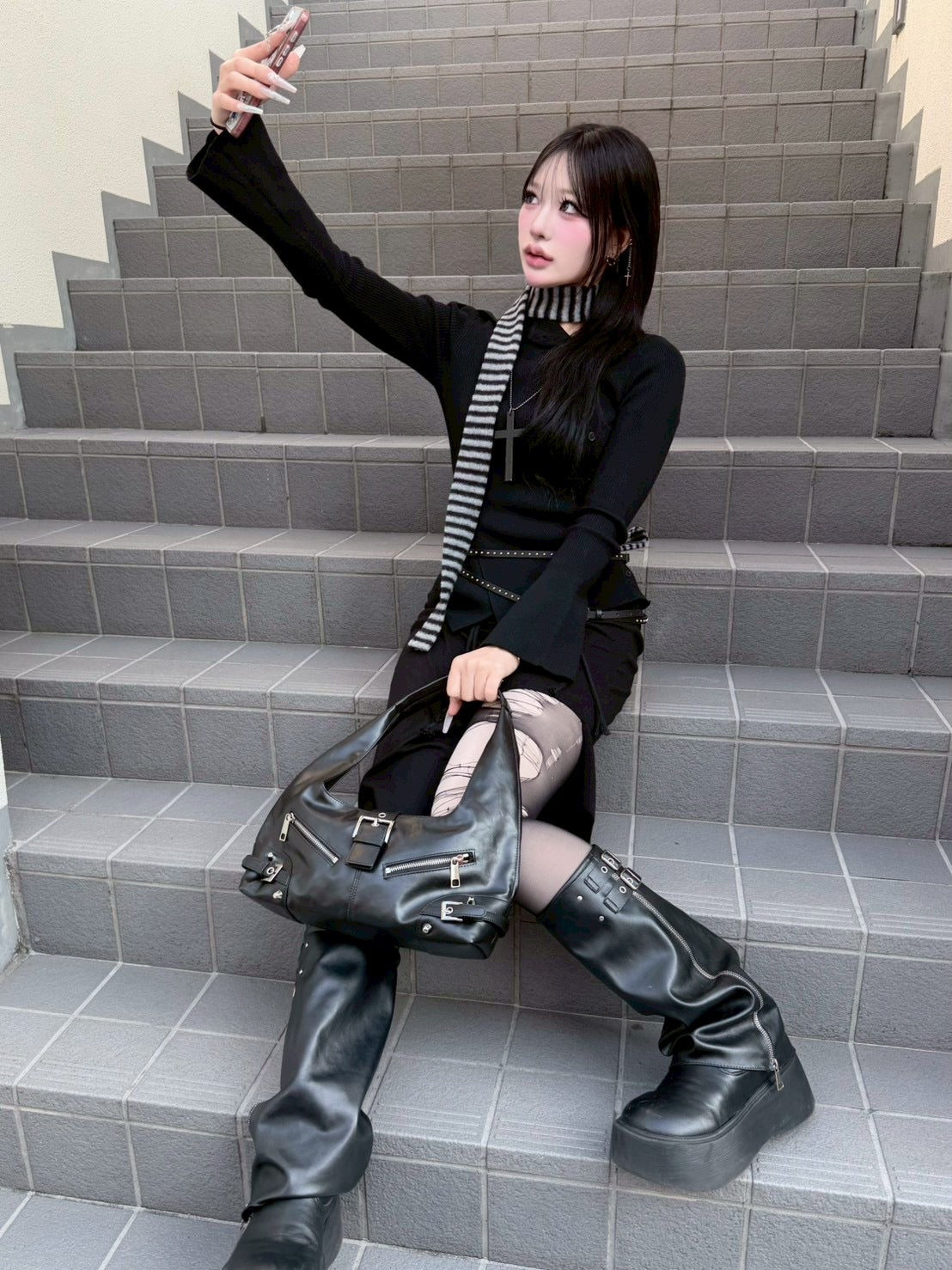 3/1 20:00発売 受注制【nmtc +】diagonal button knit / 【エヌエムティーシープラス】ダイアゴナルボタンニット (2color)