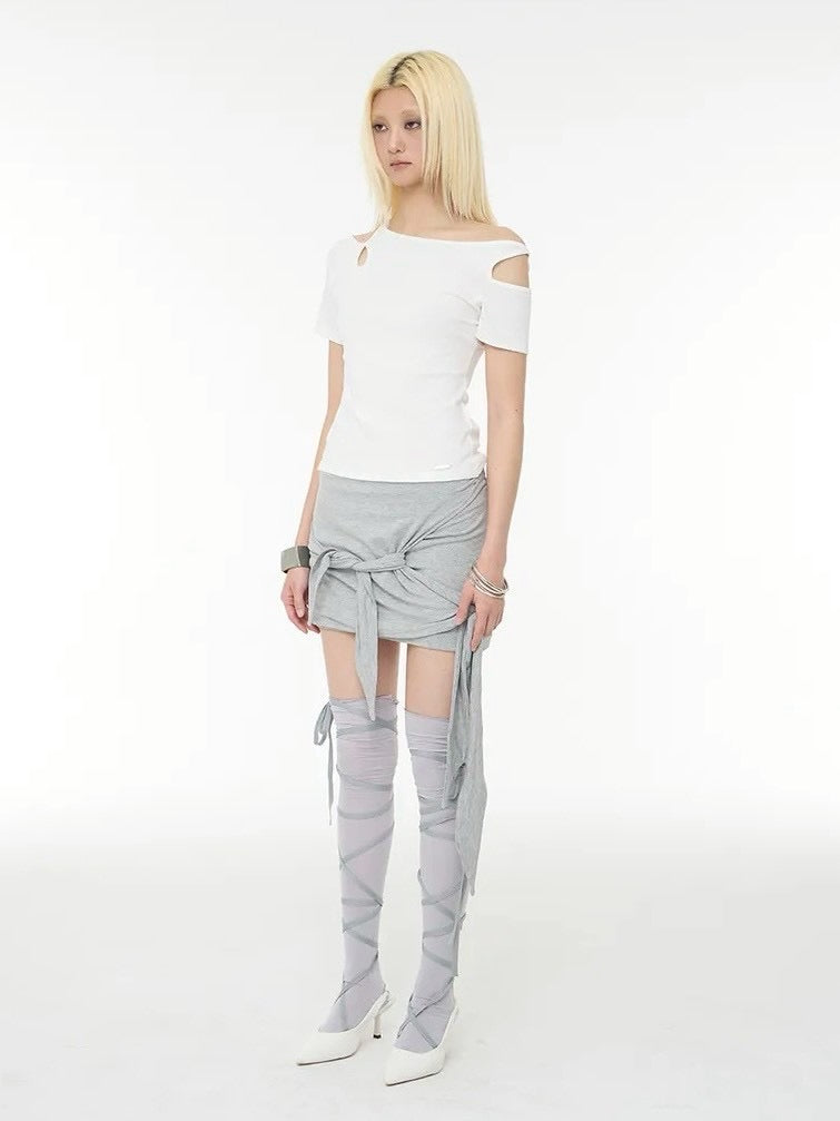 【ROCK CAKE】Shoulder Cutout Top