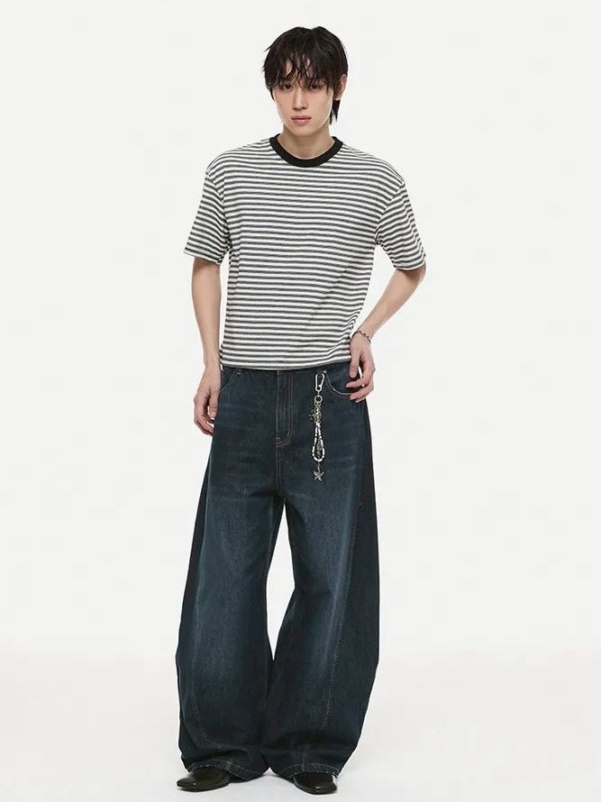 【DNSR】Stripe Crop T-Shirt
