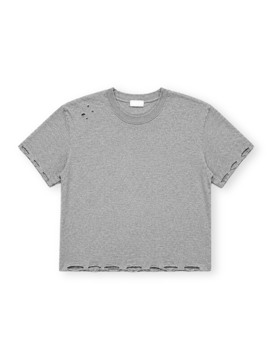 大阪店WEB限定受注制【Chikashitsu +】grunge damage crop t-shirt (3color)