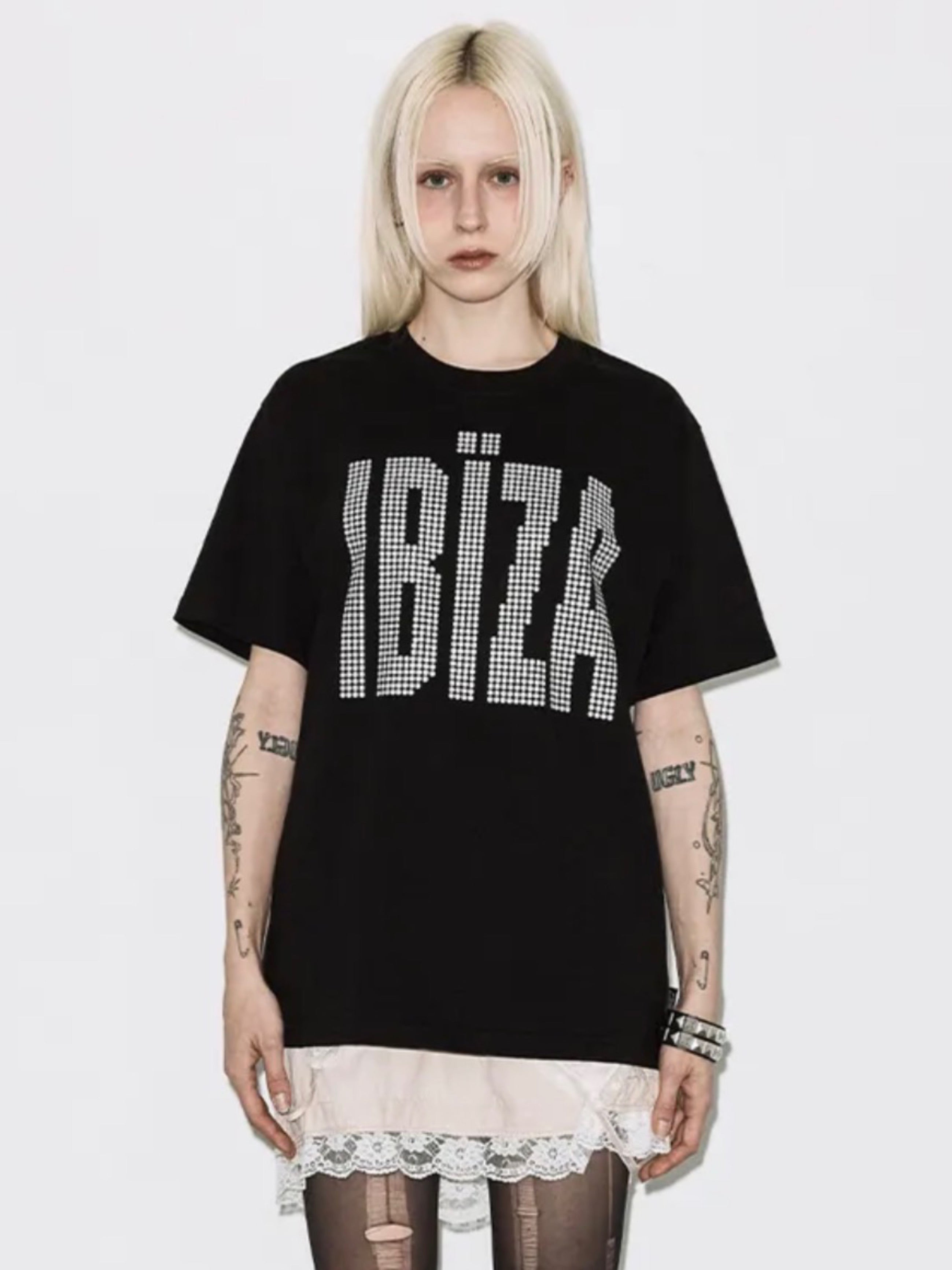 【FANCY CLUB】IBIZA RHINESTONE TEE