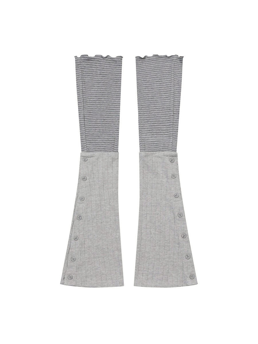 【Miseki seoul】 Striped layered button leg warmer