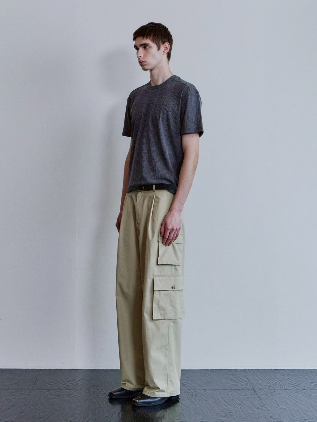 【Waviness】Rib Textured T-shirts