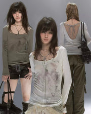 【Cest Nous】Angel Print Top