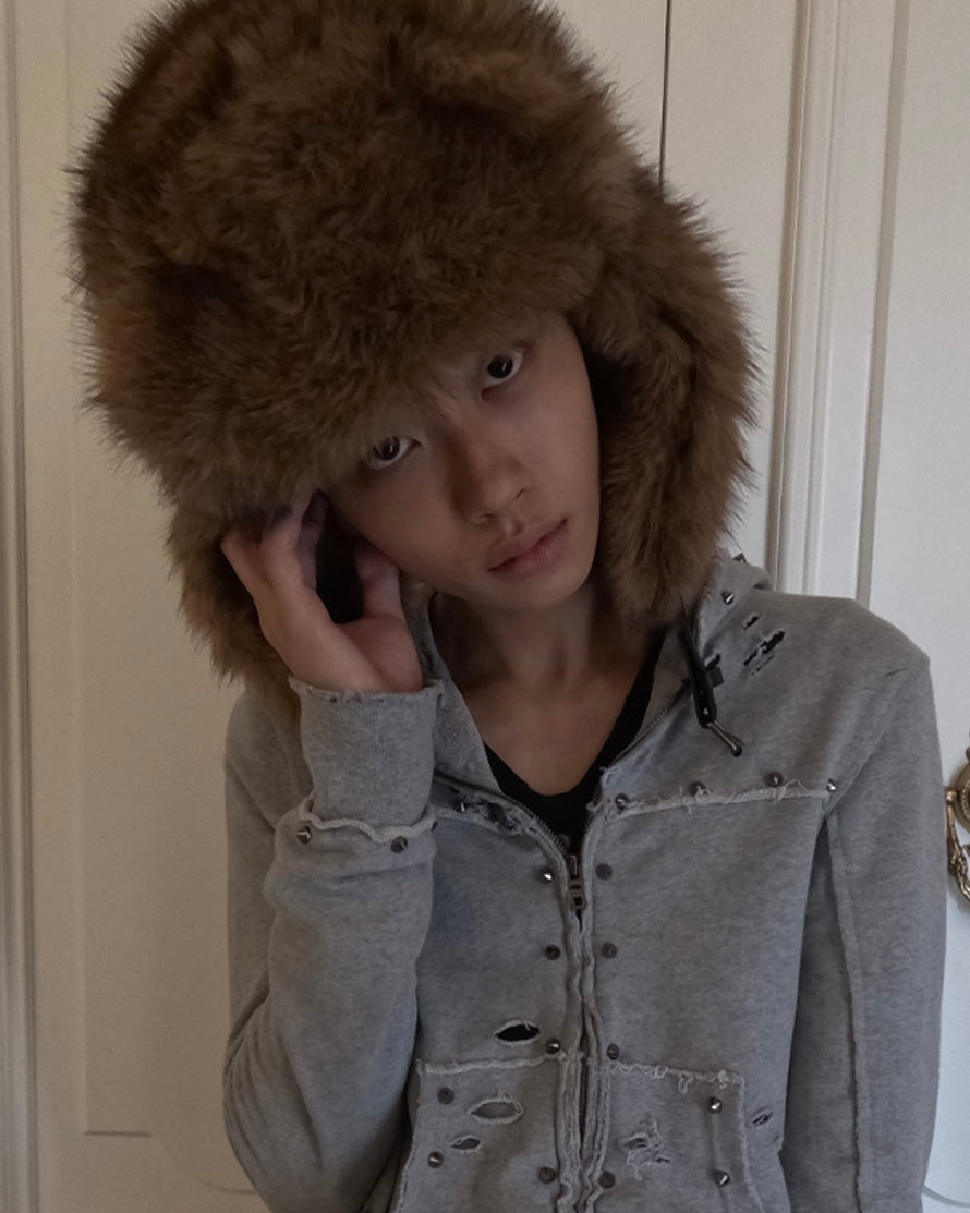 【LECYTO】Fluffy Fur Trapper Hat