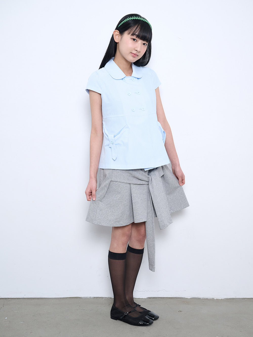 6/8 21:00発売【TUOMIO】ROUND COLLAR HALF JACKET