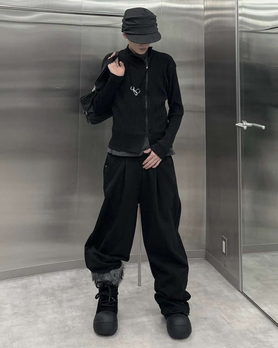 受注制【nmtc+】Curved Seam Wide Sweat Pants (2color)