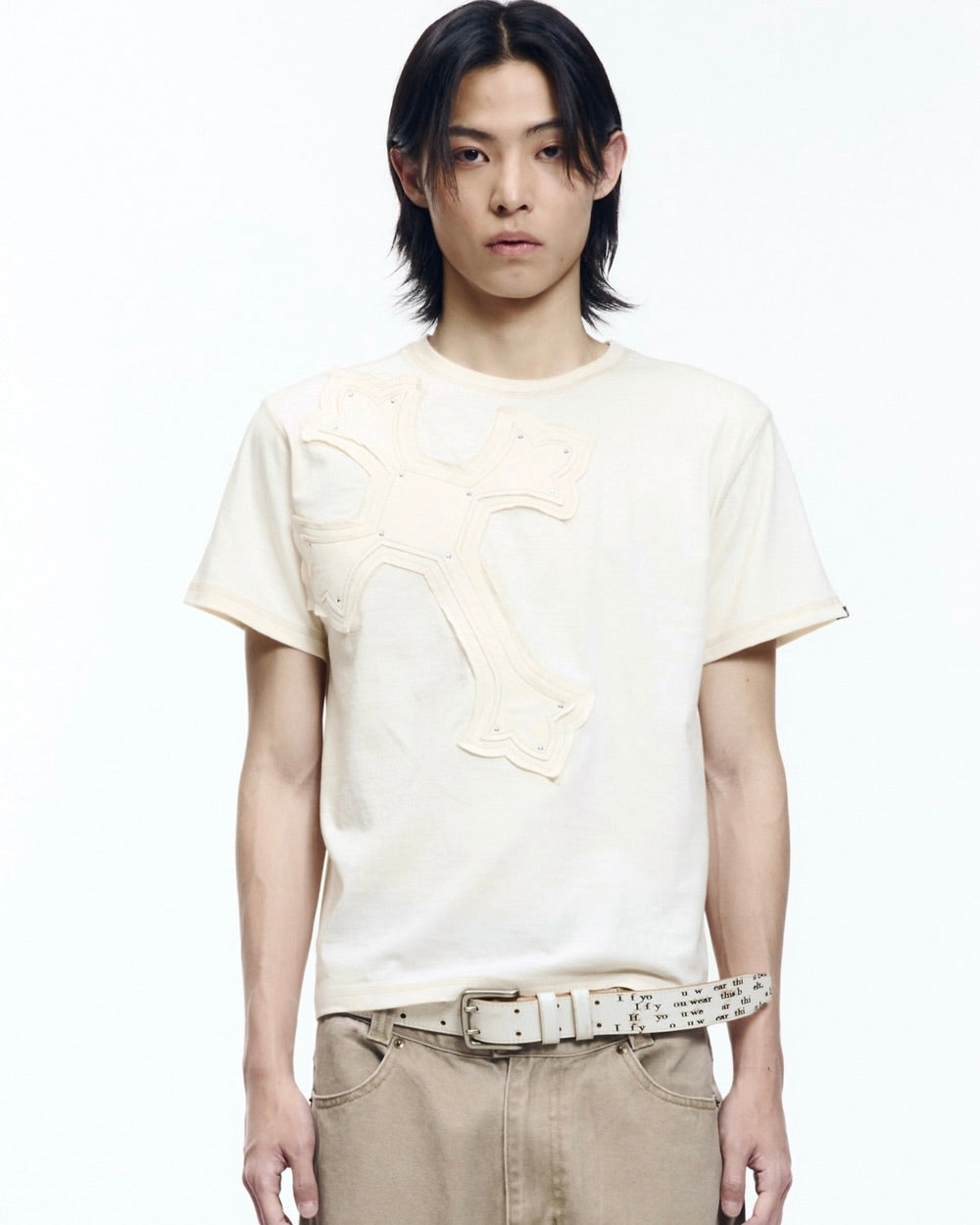 【AAKAM】Big Patch CROS2 Half Top