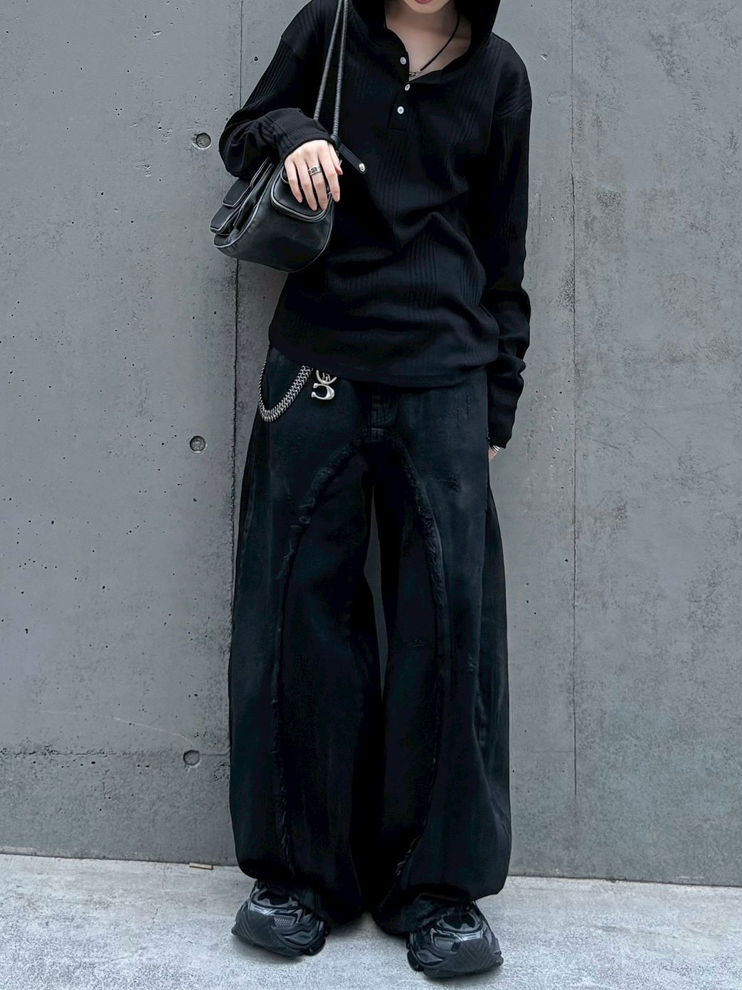 4/25 20:00発売 受注制【nmtc+】hooded henry neck long sleeve (3color)