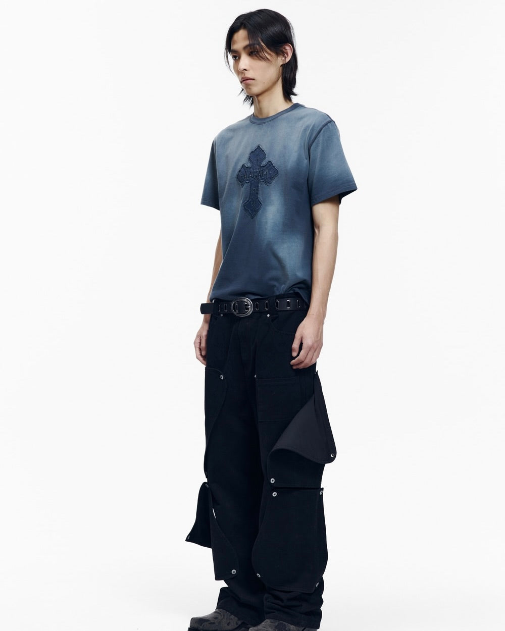 【AAKAM】All Over Eyelet Belt