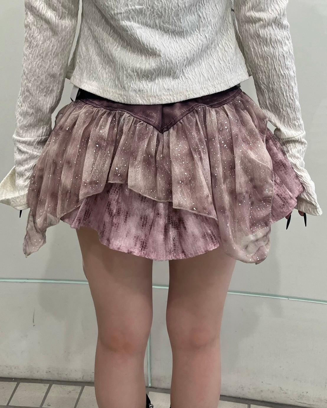 国際配送【BABY09】sequins garter belt skirt