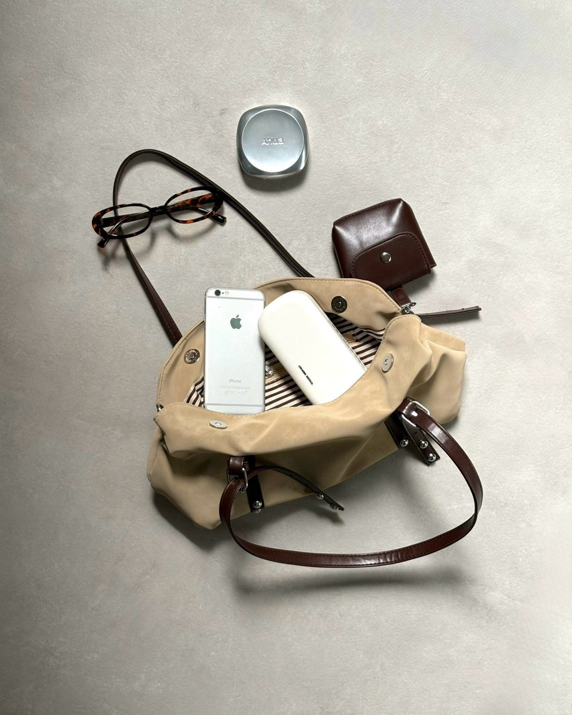 受注制【OaKS】suede pouch shoulder bag (2color)