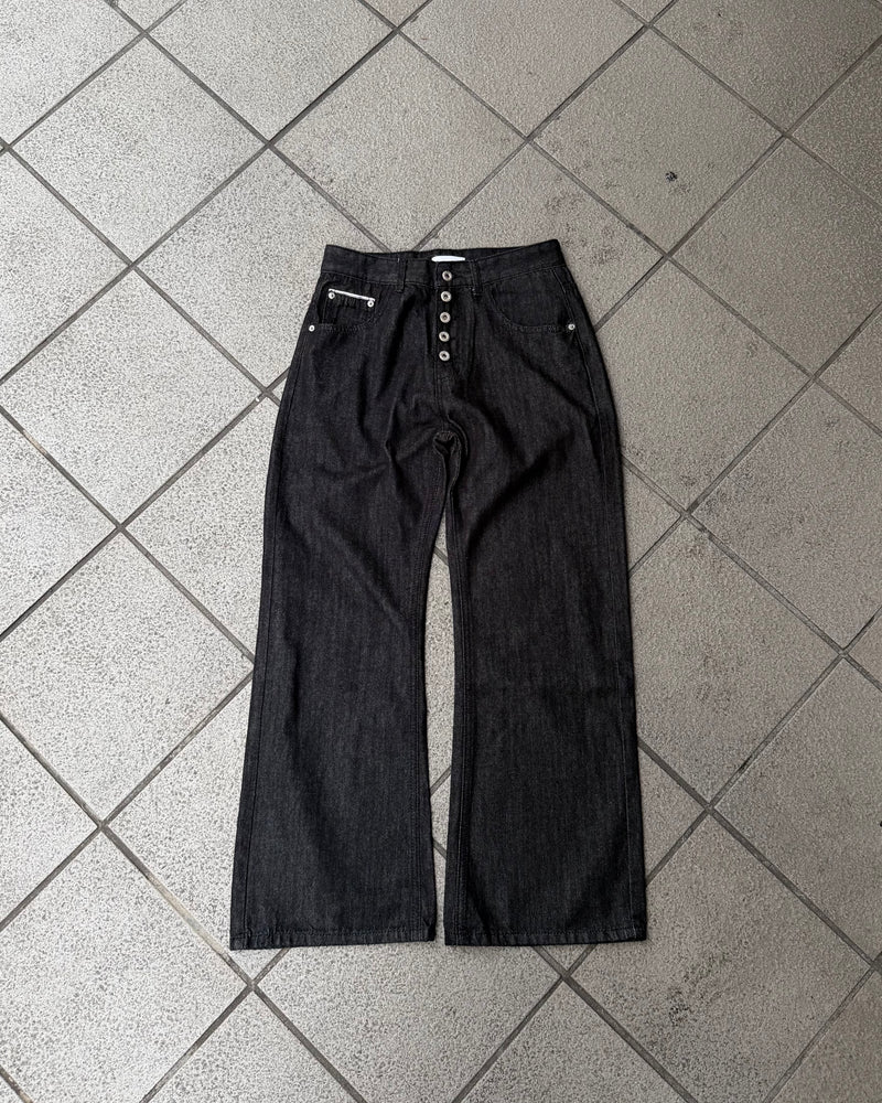 受注制【youll】button fly flare denim pants
