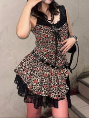 7/11 20:00発売【BABY09】leopard frill lace sleeveless