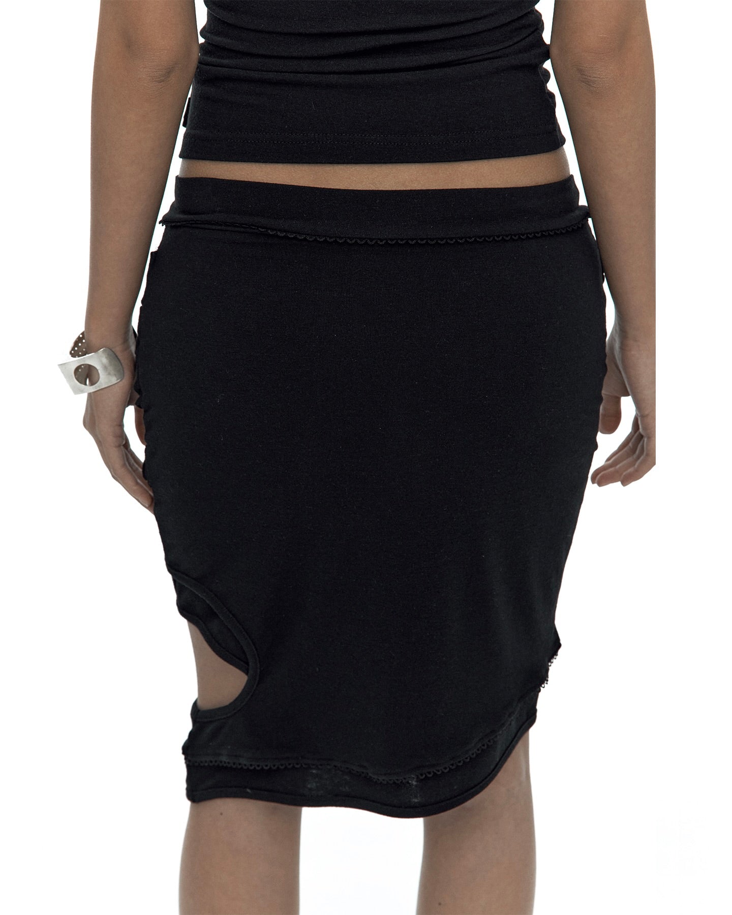 【Kashiko】Peek-a-boo Strap Skirt