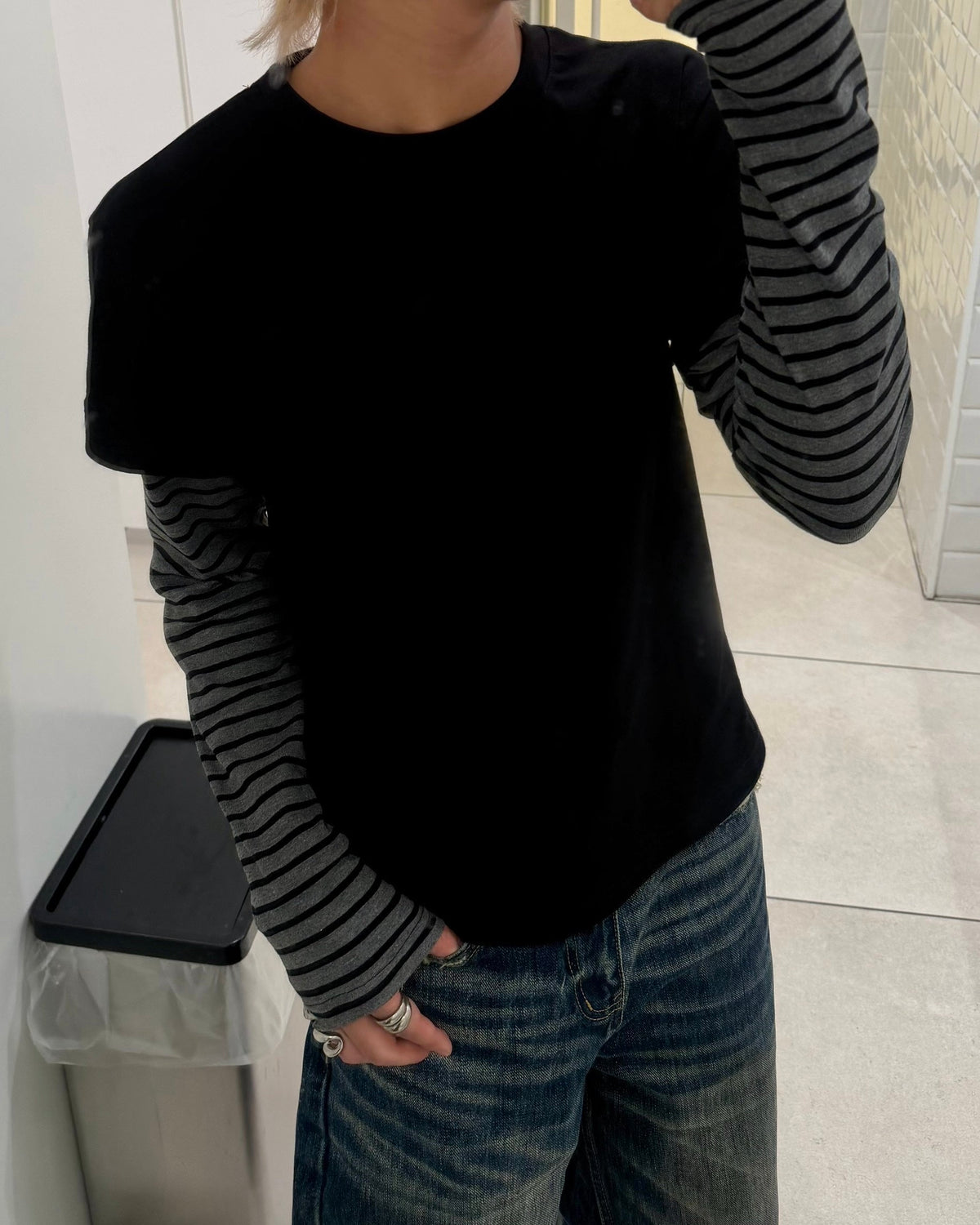 国際配送【RENOL】layered long sleeve tee