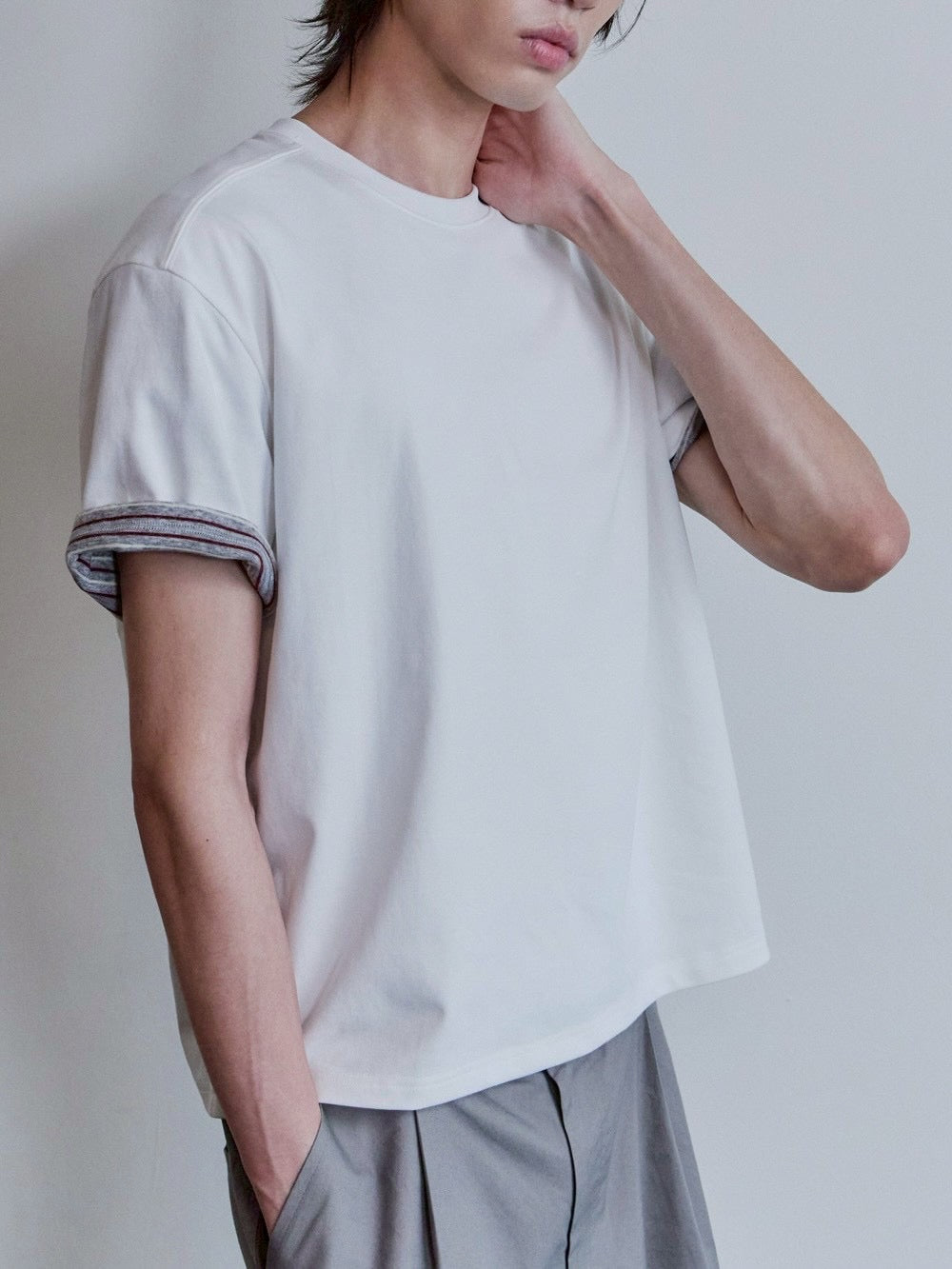【Waviness】Stripe Layered T-shirts