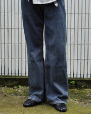 東京店WEB限定受注制【Chikashitsu +】shadow stripe denim pants (2color)
