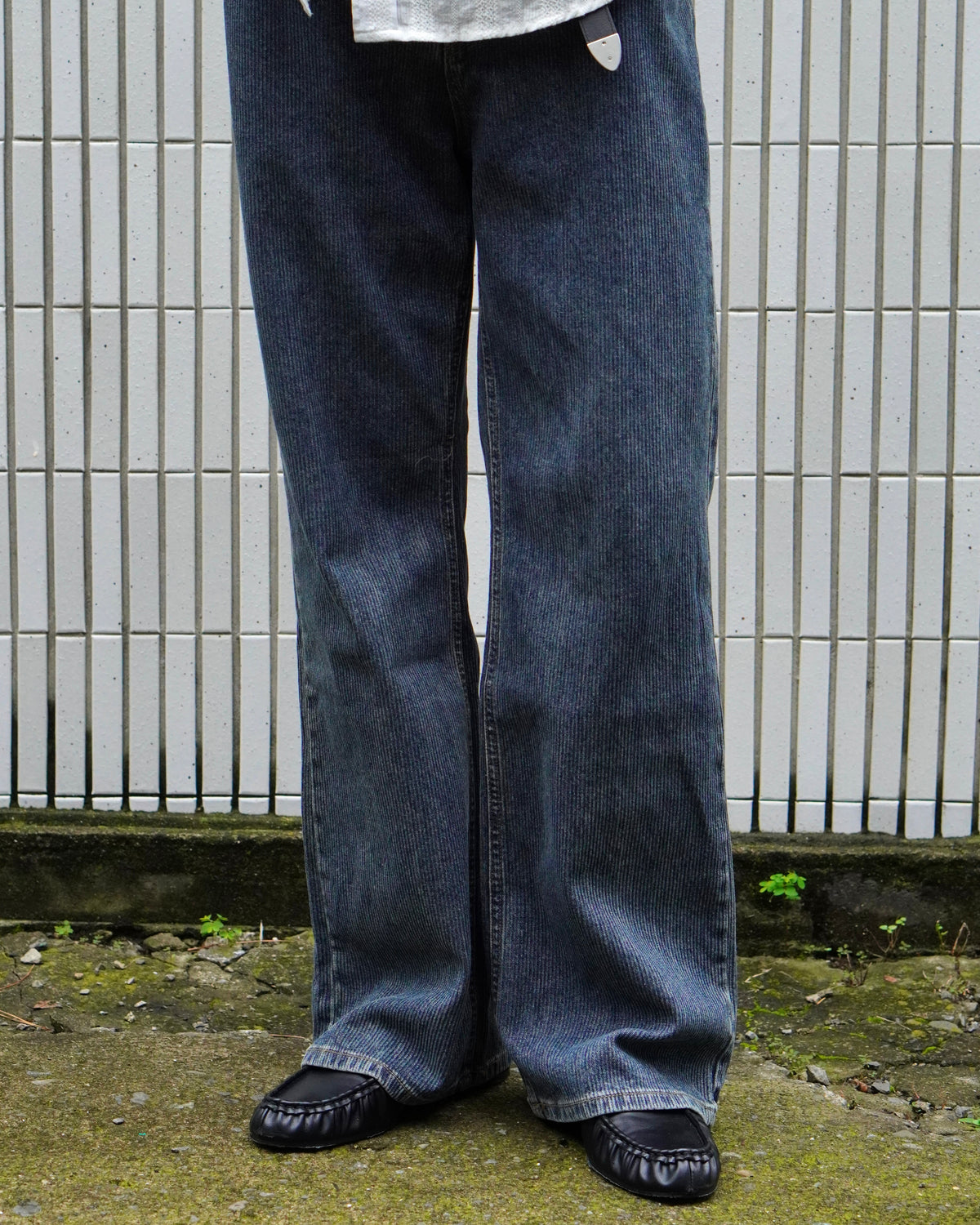 東京店WEB限定受注制【Chikashitsu +】shadow stripe denim pants (2color)