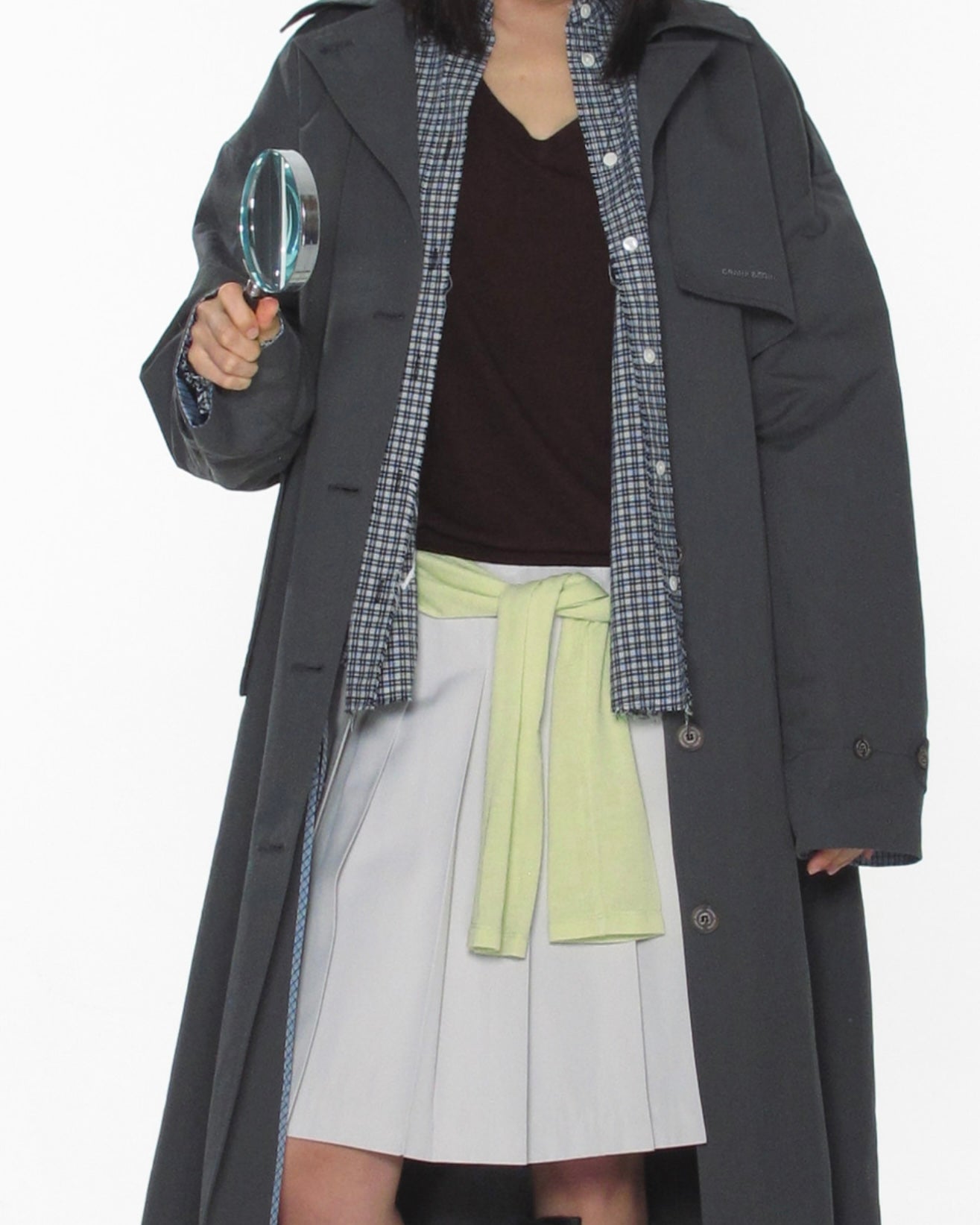 【CRANK】BELTED LONG TRENCH COAT