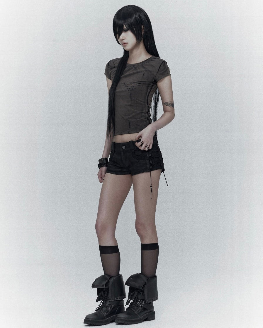 【bonienkiye】Laser-Etched Tee