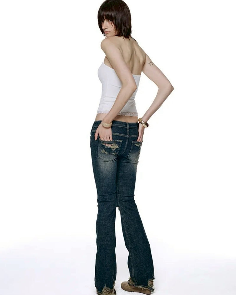 【ROCK CAKE】Layne Low Rise Bootcut Jeans
